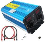  6 kW teljesítményű inverter, 3000W folyamatos teljesítmény, tiszta szinuszhullám kimenete, 24V 220 V EU, 50Hz frekvencia
