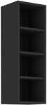 Tempo Felső polcos szekrény, fekete, ARAKA/MENZO/SIBER 30 G-90 OTW - pepita