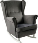 Tempo Füles hintafotel, sötétszürke/fehér, TEJA