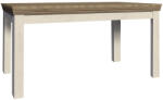 TEMPO KONDELA Étkezőasztal, széthúzható, északi lucfenyő / vad tölgyfa, 160-203x90 cm, ROYAL ST - pepita