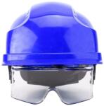  Védősisak, beépített szemüveg, UV védelem, kék