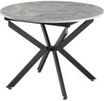 TEMPO KONDELA Kihúzható étkezőasztal, beton/fekete, 100x100-140x75 cm, ABERO TYP 1 - pepita