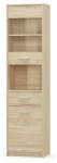 Tempo Vitrines szekrény 1D1W1S, sonoma tölgyfa, TEYO