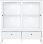 Tempo Alacsony vitrin 2W2S, fehér, OLJE