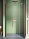 NEW TRENDY New Soleo Copper Brushed uși de duș 120 cm înclinabilă cupru periat/sticlă transparentă D-0948A (D0948A)
