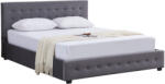 TEMPO KONDELA Ágy tárhellyel, 160x200, szürke, MINDY - pepita