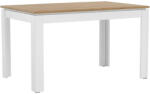 TEMPO KONDELA Kihúzható asztal, fehér/wotan tölgy 135-184x86 cm, VILGO - pepita