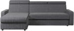 TEMPO KONDELA Sarok ülőgarnitúra, szürke, balos, MORA ROH