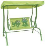  LEQ SANDIA Mono 2 személyes gyermek hintaágy - béka, 115x75x110cm - pepita - 37 050 Ft
