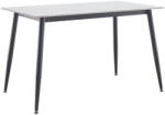 TEMPO KONDELA Étkezőasztal, fehér márvány/fekete, 121x71 cm, FLORENC TYP 1 - pepita