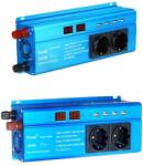  Szinuszos inverter, 12 V DC 220 V AC átalakítás, EU aljzat kompatibilitás, 3000 W EU 50 Hz