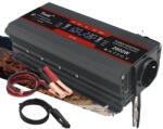  Teljesítmény inverter, nagy hatékonyság, több biztonsági funkció, 2600 W-12V-EU-fekete