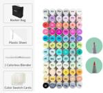  Ohuhu Art markerek, 72 színspektrum, kettős tipp a sokoldalú kreativitásért, ecsetfinom 72 CLR