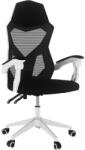 TEMPO KONDELA Irodai/gamer szék, fekete/fehér, YOKO