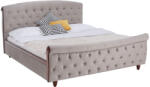TEMPO KONDELA Ágy ágyráccsal, 180x200, szürkésbarna Taupe Velvet szövet, BARETO