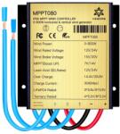  Széltöltés vezérlő, Maximális teljesítménypont követés, vízálló IP68, MPPT080, 24 V