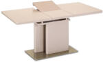 TEMPO KONDELA nyitható étkezőasztal, capuccino extra magasfényű, 120-160x80 cm, VIRAT - pepita