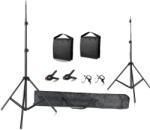  Háttérállvány, állítható magasságú, hordozható kivitel, 2000x2000 mm, új rugalmas homokzsák