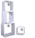 TEMPO KONDELA Polc, fehér, DIDO - pepita