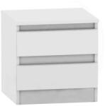 TEMPO KONDELA 2 fiókos éjjeliszekrény, fehér, HANY NEW 002