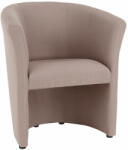 TEMPO KONDELA Klub fotel, pasztell rózsaszín anyag, CUBA - pepita