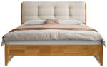 TEMPO KONDELA Franciaágy, 180x200, masszív fa, természetes, FLORENCIA - pepita