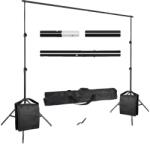  Háttérállvány, állítható magasságú, komplett készlet, új homokzsák, 2x3M