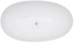 Besco Cada de baie freestanding ovala, compozit 172 cm, Black&White, Besco Siya WMD-172-SWC (WMD-172-SWC) - afa-design - 11 687,35 RON