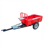 Dakard Remorca DKD LY 700 capacitate max 700 kg roti 4.50-12" dimensiuni bena 140x90x28 cm basculare frana picior (DKDLY700ROSU) - motosape-motocoase