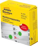 Avery Zweckform Avery-Zweckform 3851 Jelölőpont etikett Ø 10 mm Zöld 800 db Véglegesen tapadó Papír (etk6019246) (etk6019246)