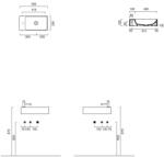 CATALANO Verso mosdótál 50x25 cm négyszögletes klasszikus szürke/kő 0220521023 (0220521023)
