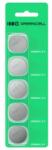 Green Cell Blister 5x lítium elem CR2032 3V 220mAh gombelem kulcshoz, órához, távirányítóhoz, mérleghez (GC-36879)