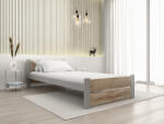  Ágy IKAROS DOUBLE 90 x 200 cm, sonoma tölgy/szürke Ágyrács: Lamellás ágyrács, Matrac: Deluxe 10 cm matrac