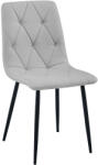  Világosszürke étkezőszék LIBRA fekete lábakkal