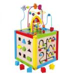 Viga Toys Cub din lemn cu activitati educative, 5 in 1, Viga 58506, 1-6 ani (VIG58506)