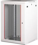 Lande Rack szekrény, fali, 19 , 18U, lapraszerelt, LANDE PROlineB , szürke (LN-WB-18U6060-LG-F)