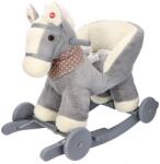 AdamToys Cal de legăn gri cu scaun și roți Leagan