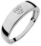 Heratis Forever Fehér arany gyűrű gyémánt szívvel, 9K BSBR015AHR