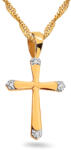 Heratis Forever Kétszínű arany briliáns medál Kereszt 0, 020 ct BSBR074HR