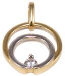 Ékszershop Bicolor dupla kör köves arany medál (1317851)