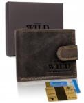 WILD Férfi Bőr Pénztárca N0035L-CHM-8731 Sötét Barna- (5903051028731)