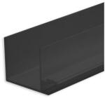 Ledium LED gipszkarton árnyékfúga profil, fekete eloxált alumínium, 2m (OH9113911)