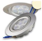 LEDIUM Süllyesztett LED spotlámpa, ezüst, 15W, 800 lm, 2700K melegfehér, 72°, fényerőszabályozható (OH9112469)