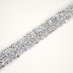 Takoy Felvasalható/ Ragasztható paszomány gyémánt szélessége 15 mm ezüst