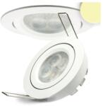 LEDIUM Süllyesztett LED lámpa, fehér, 8W, 420 lm, 2700K melegfehér, 72°, fényerőszabályozható (OH9112049)