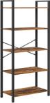 VASAGLE Könyvespolc, 5 szintes tároló polc 66 x 30 x 153 cm, barna (LLS061B01) - bontour