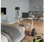 Vicco Bica íróasztal, görgős, 80 cm, fehér/sonoma