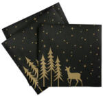 DUNI karácsonyi szalvéta Liane, 40*40 , fekete