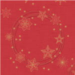 DUNI Dunilin Star Shine Red piros karácsonyi szalvéta, 40 × 40 cm, 45 db/csomag