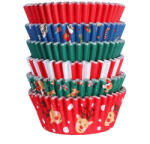 PME fóliával bélelt muffin pohár, Télapó mix, 100db